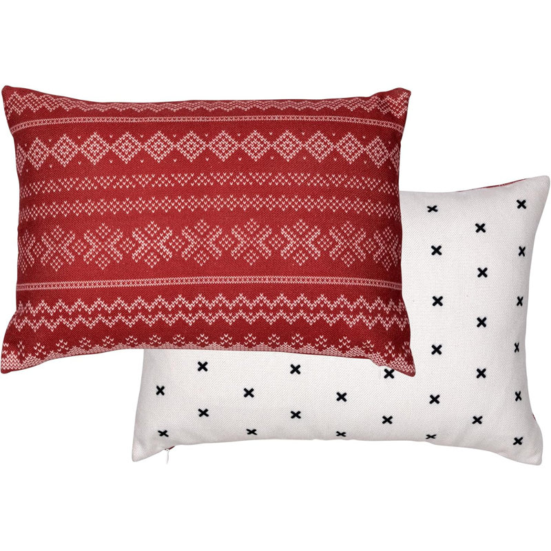 Housse de coussin réversible des Fêtes