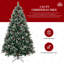 8Ft Artificial Christmas Tree With Pinecones, Berries, And Metal Stand For Easy Assembly And Festive Décor, Christmas Tree-1164879530