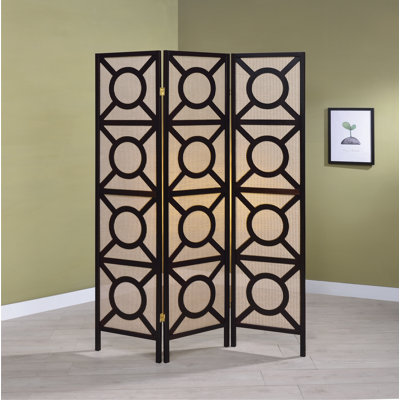 52'' W x 70.25'' H 3 - Panel Solid Wood Folding Room Divider