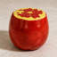 Pomegranate Resin Accent Stool, 13.78 x 12.2 Inches, Red