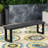 Wood Bench In Dark Grey - Ideal For Outdoor Social Gatherings, 60" W X 15" D 18" H Patio Functional And Stylish, 61.23"w 15.33"d 18.4"h