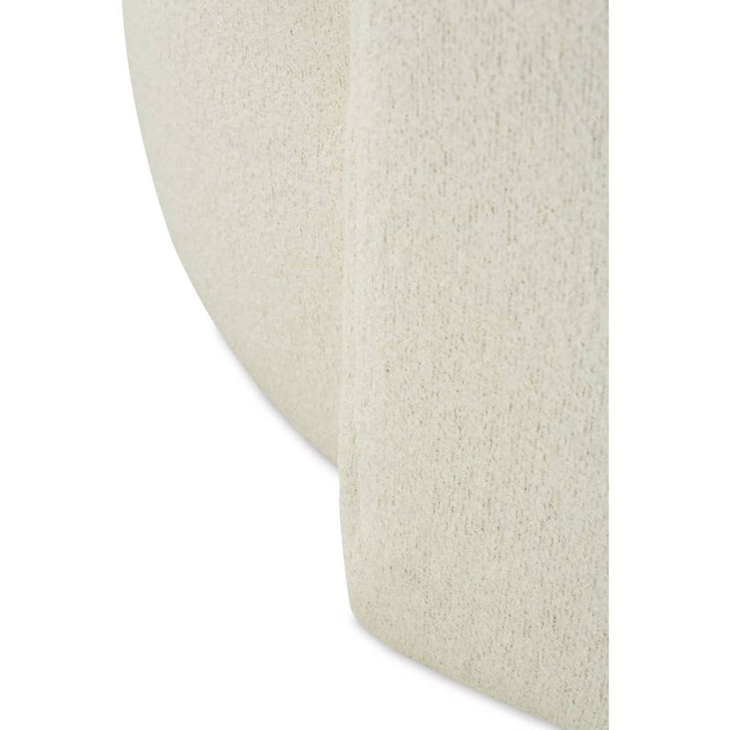 Leander Linen Swivel Barrel Chair, Bone White (107CR-43)