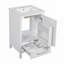 Meuble-lavabo autoportant avec 4 portes à fermeture douce, fabrication en contreplaqué durable-118401359