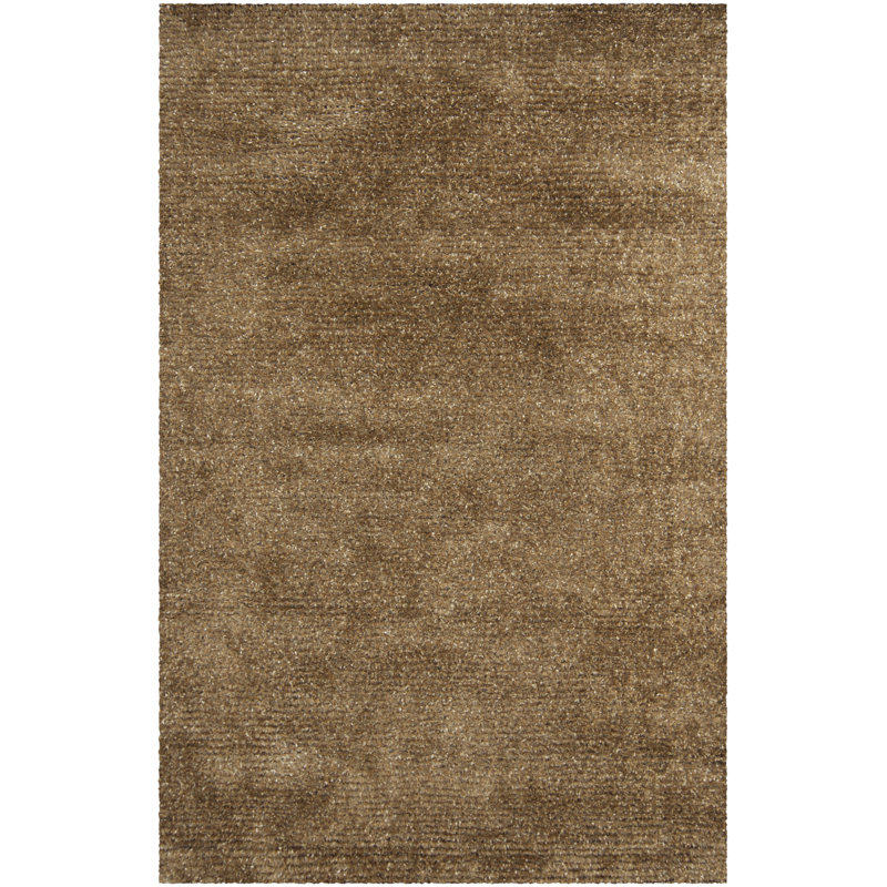 Lark Manor Authentic Hand-Woven Handmade High Pile Modern Glam Mixed Texture Wool & Polyester Area Rug, Rectangle 9' x 13'