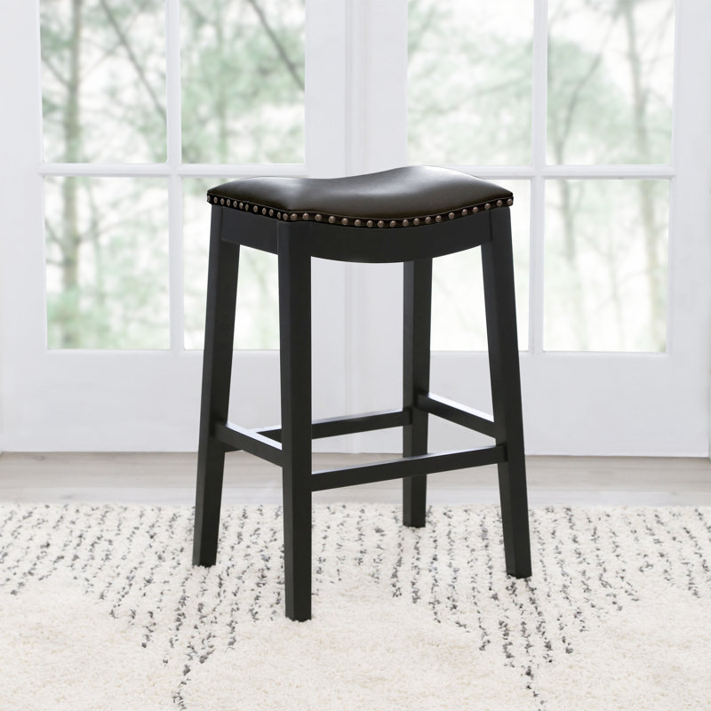 Tabouret de bar Oglethorpe, Noir, Tabouret de bar (siège d'une hauteur de 29 po)