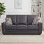 Ensemble de chaise d'appoint et canapé 3 places en tissu Modern Tech avec coussins, ensemble de meubles de salon gris-124342353