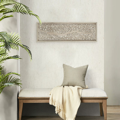 Ornement mural en forme de branche d'arbre coupé - Décoration moderne de style maison