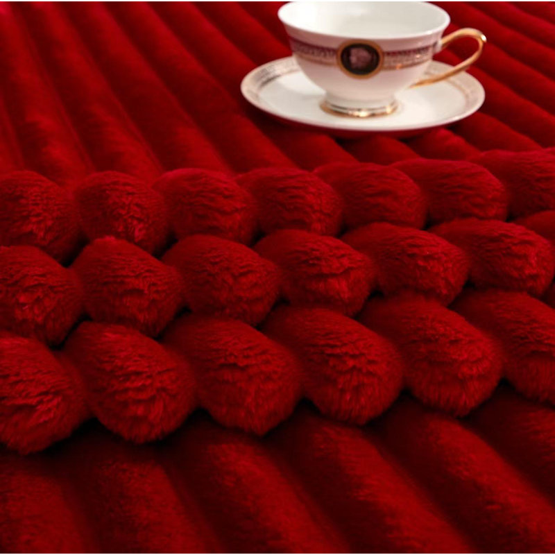 Machine Woven Throw Blanket, 200cm x 150cm, Red
