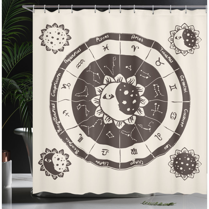 Shower Curtain with Hooks Included, 84"H x 69"W