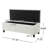 Ottoman Bench With Storage, White Boucle Surface, Rubber Wood Legs, 300 Lbs Capacity