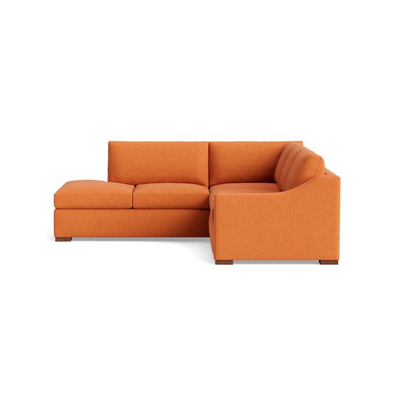 Lucca Sectional, Performance Weave - Carrot, Left Hand Facing