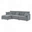 Canapé modulaire en L avec repose-pieds convertible surdimensionné 4 places Modern Home-848385214