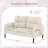 UNITED WE WIN Corduroy Fabric, Comfortable Monochrome Double Sofa, Suitable For Living Rooms And Bedrooms-117067757