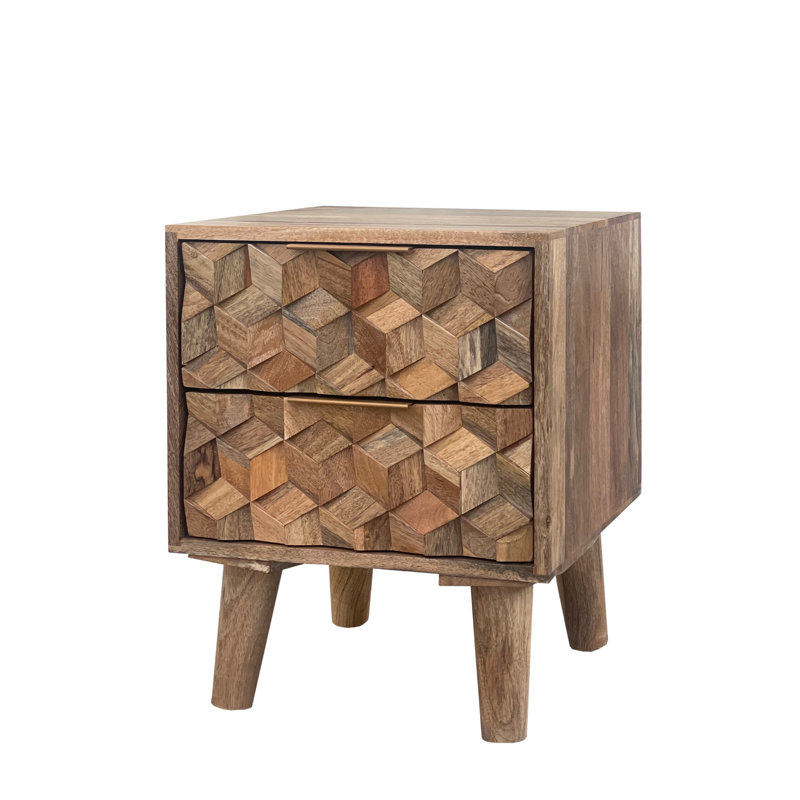 40 cm W Solid Wood Bedside Table