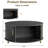 31.5'' Wooden Coffee Table, Round Coffee Table With Ample Storage For Living Room(Black)-588559369