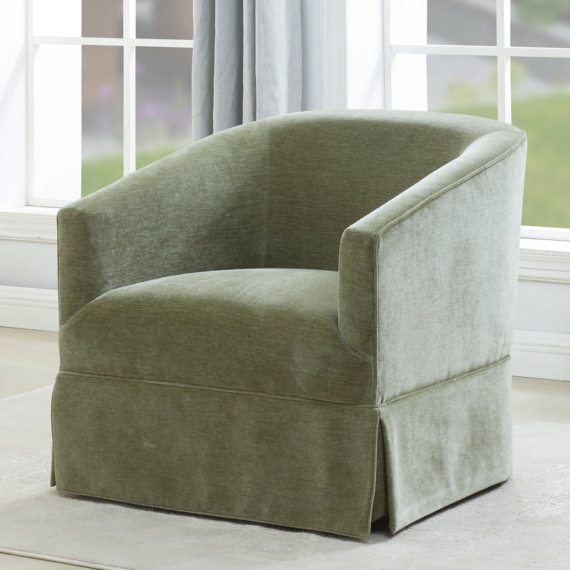 Chaise pivotante à jupe Elm Caper, Vert