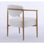 Chaise de salle à manger - Structure en fer avec imprimé de transfert d'eau à grain de bois, rembourrage en mousse souple-1751794216