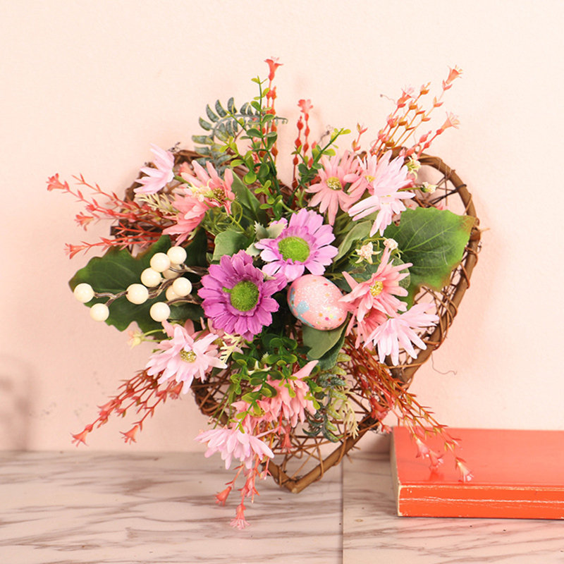 Couronne de Pâques 11,8 po avec œufs de fleurs