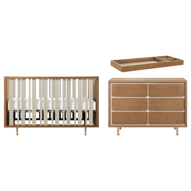 Novella Convertible Standard 2 - Piece Nursery Furniture Set, Stained Ash/Ivory
