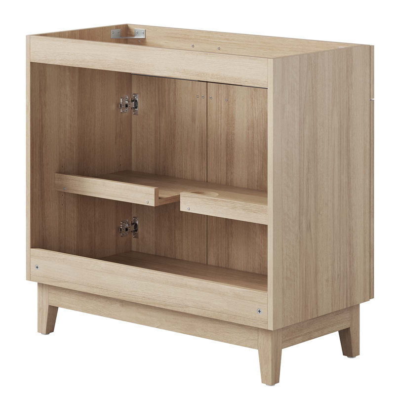 Miles 36" Oak Particleboard Bathroom Vanity Cabinet