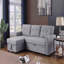 Upholstered Pull Out Sectional Sofa With Chaise-404542357