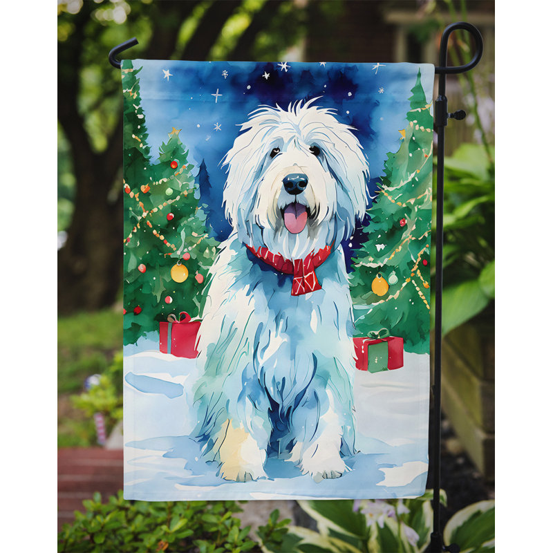 Polyester double face Noël, H 15,5 po x l 11,25 po