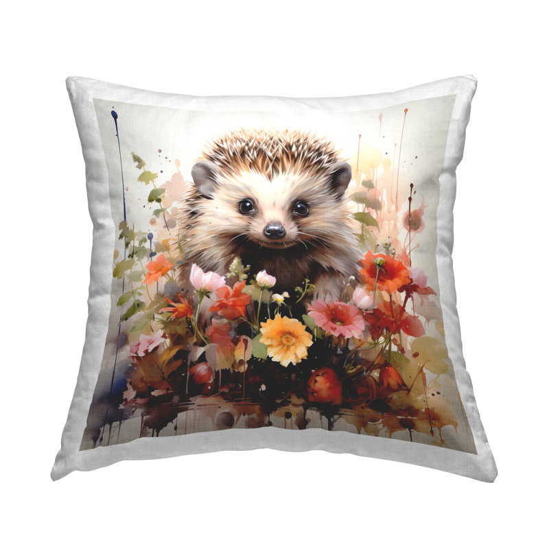 Coussin décoratif à imprimé moderne Modern Hérisson par Ryley Gray