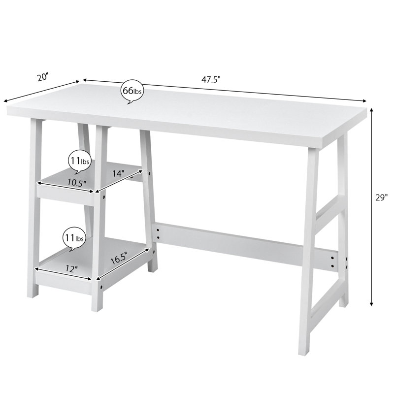 Shanley Computer Desk, White