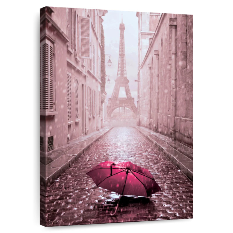 Lilie rose Paris Alley, H 36 po x l 24 po