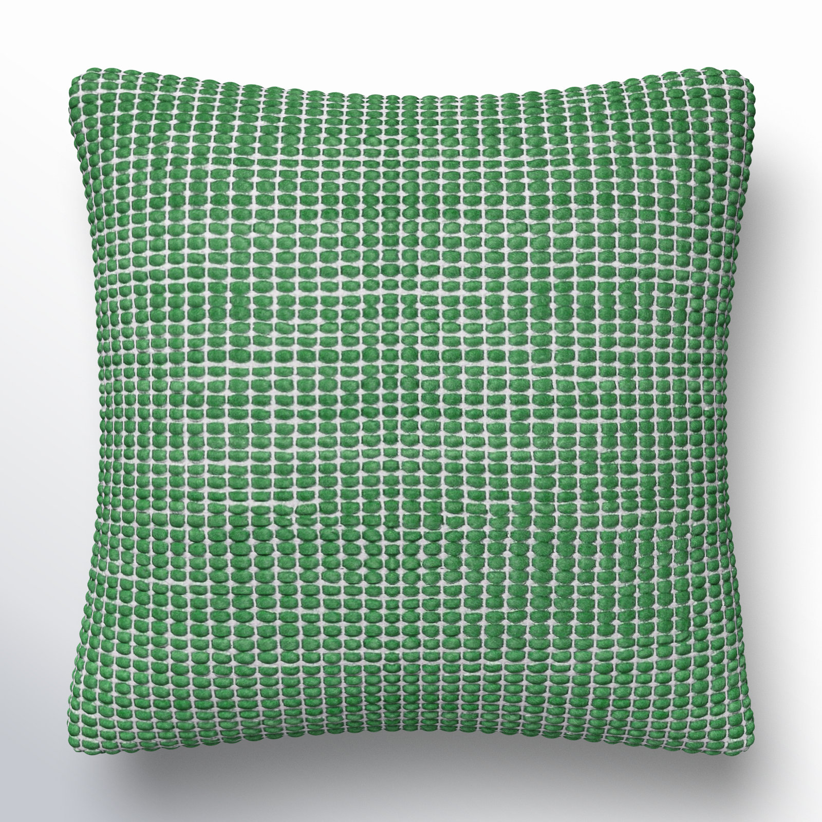 Waverly Wool Throw Pillow, Polyester/Polyfill, Green, 18" x 18"