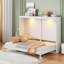 Grand lit escamotable mural de style moderne avec lumières DEL, blanc (DLD SKU: LP000973AAK)-1105420346