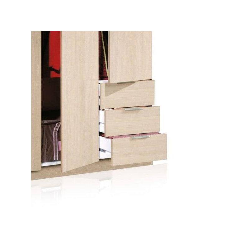 Camoren Solid Wood Wardrobe, 70.86" H x 47.63" W x 20.47" D, Oak