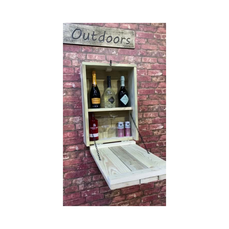 Kingery 66cm Solid Wood Mini Bar