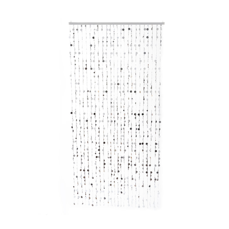 Ike Curtain Single Panel, Silver