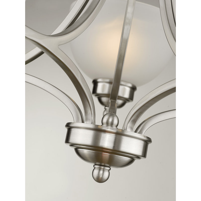 Lustre classique / traditionnel à 5 lumières Annete, Nickel brossé