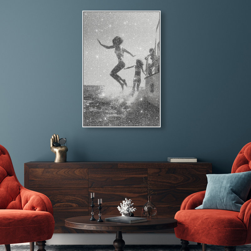Liquid Gravity Print by Oliver Gal, 31"H x 21"W, White Floater Frame