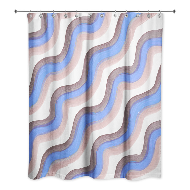 Rideau de douche Royero, Bleu