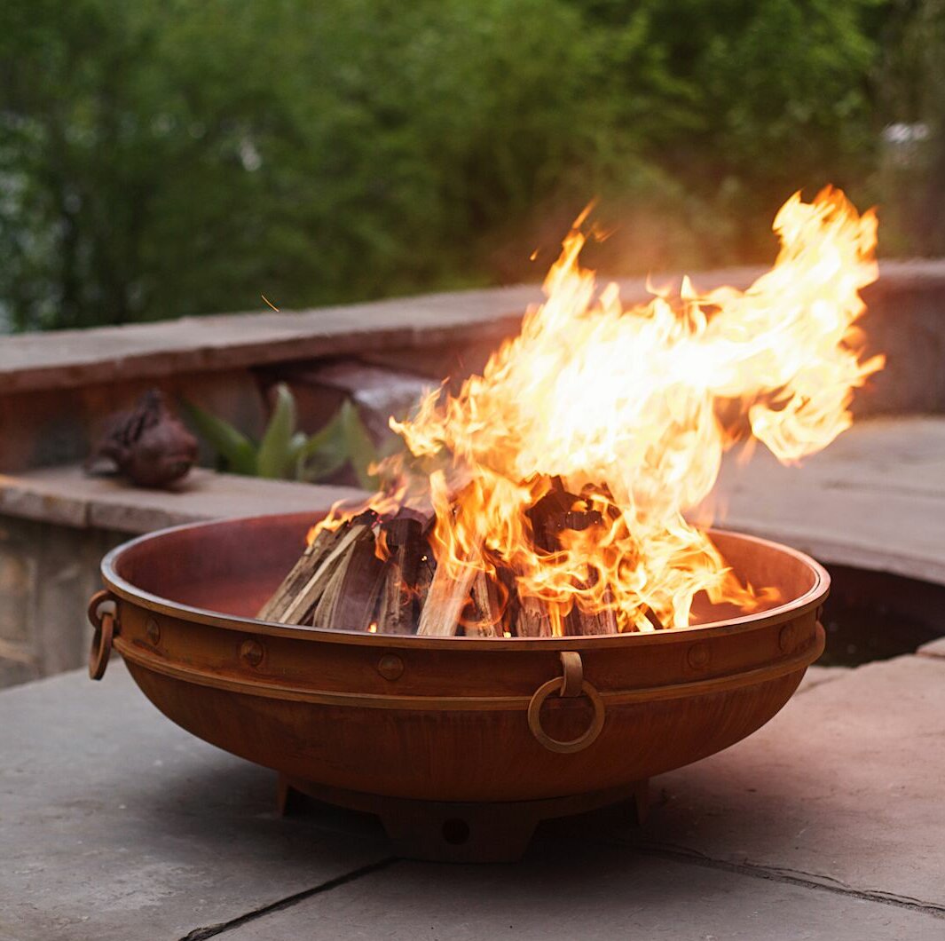 Fire Pit Art Asia Steel Wood Burning Fire Pit | Wayfair