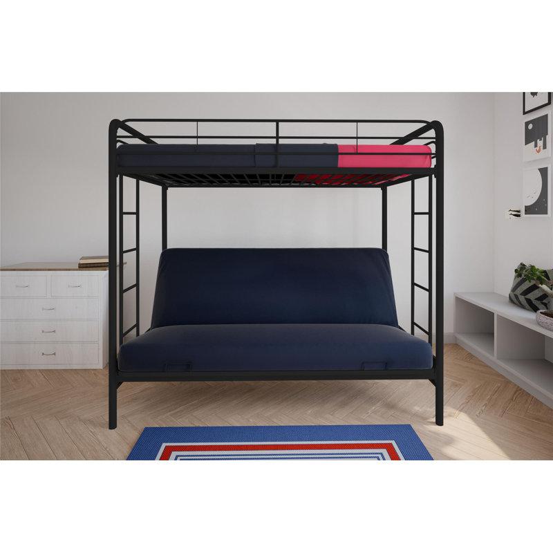 Hinerman Kids Twin Over Full Bunk Bed, Black