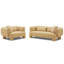 Ensemble de canapés rembourrés 2 pièces avec coussins décoratifs Toby
