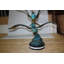 Statue en bronze de deux mouettes volant Heller - taille: L 36 po x l 17 po x H 27 po.