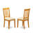 3 Piece Kitchen Table & Chairs Set Contains a Rectangle Dining Table with Dropleaf and 2 Faux Leather Dining Room Chairs, 36x54 Inch, Oak-722935532-722935531