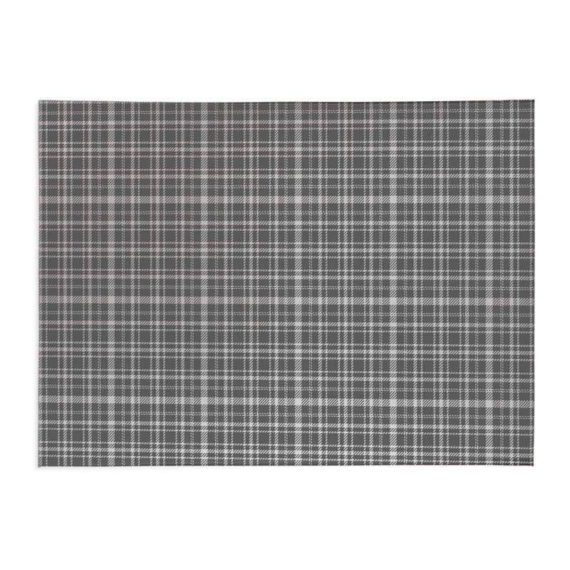 Tapis de cuisine Rocky Tartan, Gris anthracite, Rectangle 4pi x 6 pi