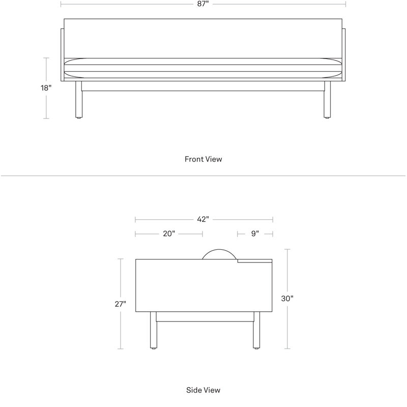 Souvenir Sofa, Walnut, Bella Loden Performance Velvet