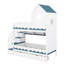 Lit superposé simple au-dessus de simple avec 2 tiroirs et escalier, lits superposés en bois avec lumière et tablettes de rangement-1551700829