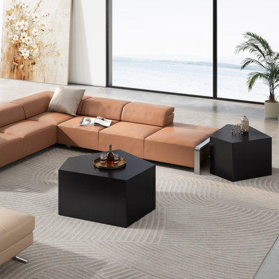 Irregular Pentagon Nesting Coffee Table Set Geometric Coffee Table Set Side Table Set Cocktail Table Set Center Table Set For Living RoomSet Of 2 Irregular Pentagon Nesting Coffee Table Set Geometric Coffee Table Set Side Table Set Cocktail Table Set Center Table Set For Living RoomSet Of 2
