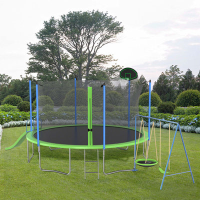Versatile Outdoor Trampoline with Multiple Fun Accessories for All Ages