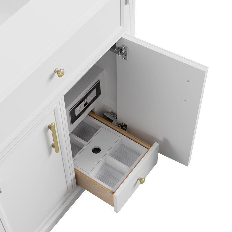 Bellshire 30" W Single Vanity Cabinet, Bright White, 30"