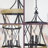 25" 3-Light Modern Farmhouse Pendant Light, Smoked Birch Finish