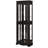 Lighted Glass Curio Display Cabinet with Wood Frame - Elegant Glass Storage for Wine, Toys & Collectibles - Perfect for Living Room, Kitchen & Pantry-1125627221